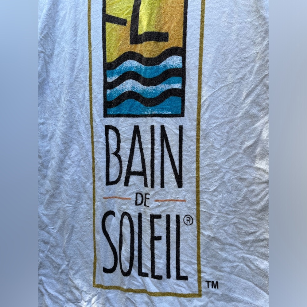 Vintage Bain De Soleil Beach Towel